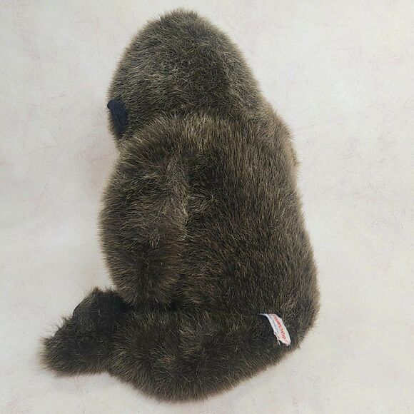 Aurora World - 15" - Sitting Fluffy Gorilla/Ape Black  Soft Plush - Picture 4 of 8